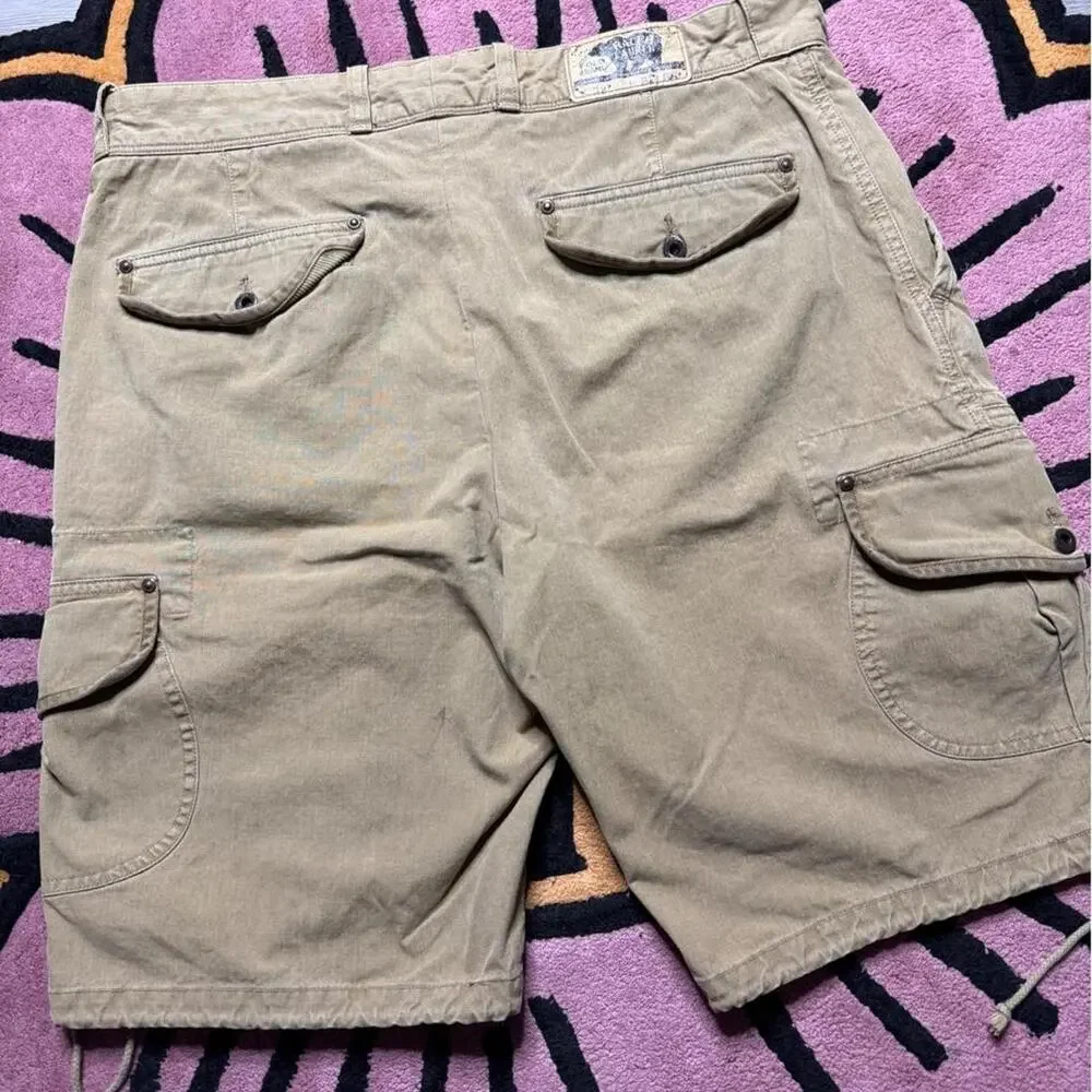 Vintage Polo Ralph Lauren Utility Hunting Cargo Shorts Size 36 Tan